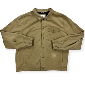 Legendary Whitetails Mens Large Canvas Flannel Lined Waxed Trucker Jacket